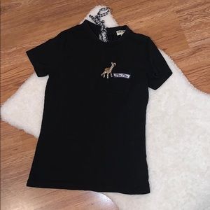 Miu miu crystal giraffe tshirt